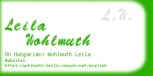 leila wohlmuth business card
